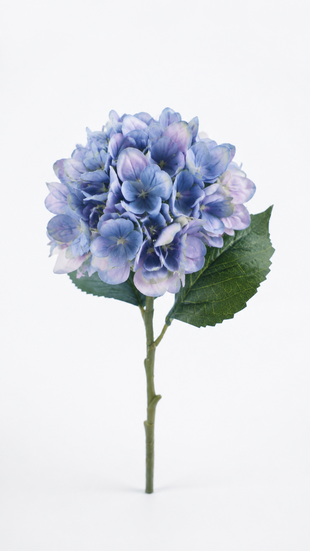 Blue artificial hydrangea stem from the SONG catalogue