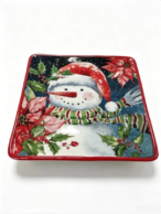 Snowman square porcelain dinner plate from the SONG catalogue